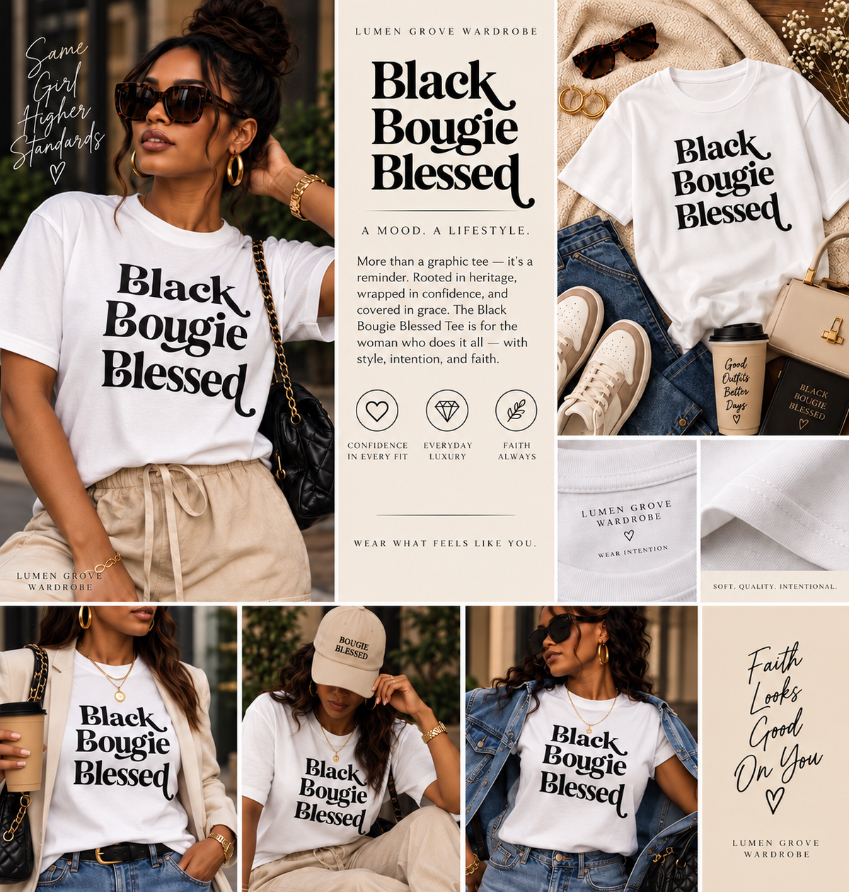Black Bougie Blessed Tee