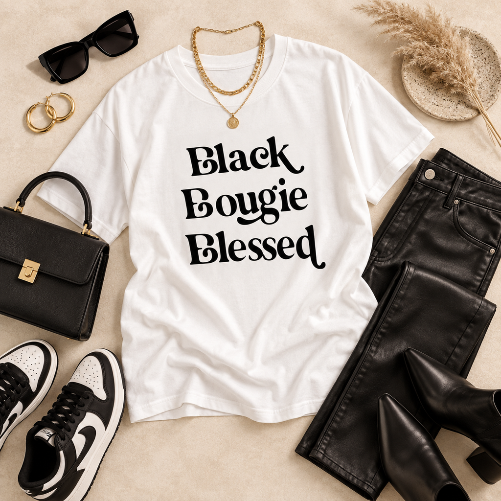 Black Bougie Blessed Tee
