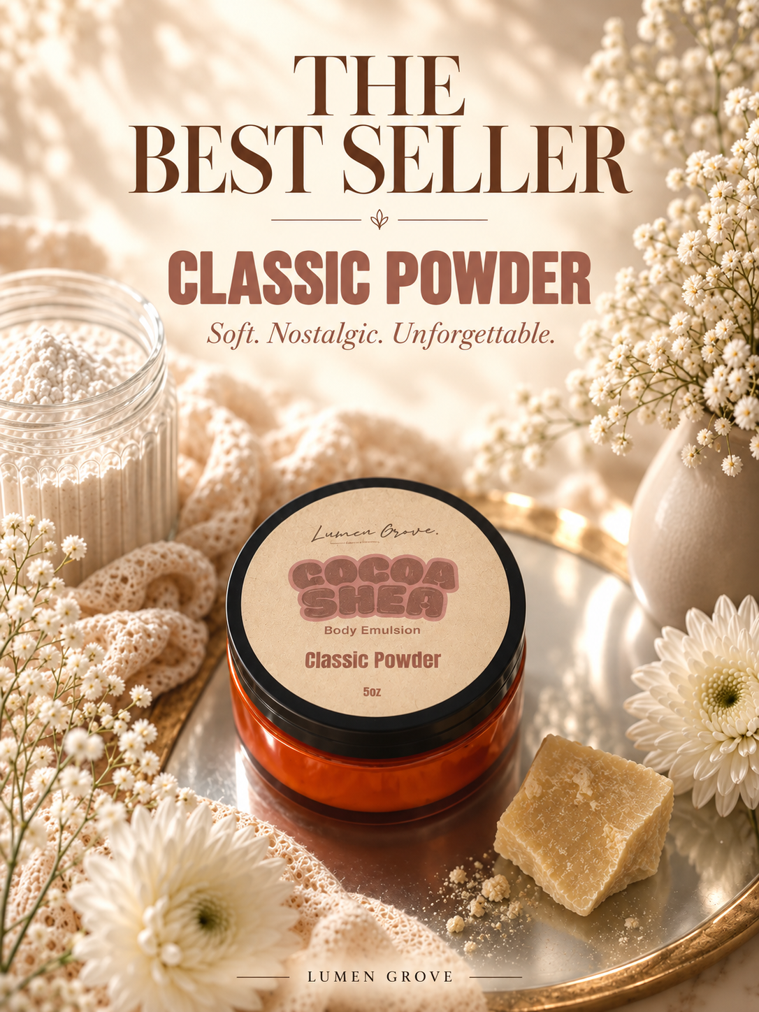 Body Emulsion| Cocoa Shea| Classic Powder